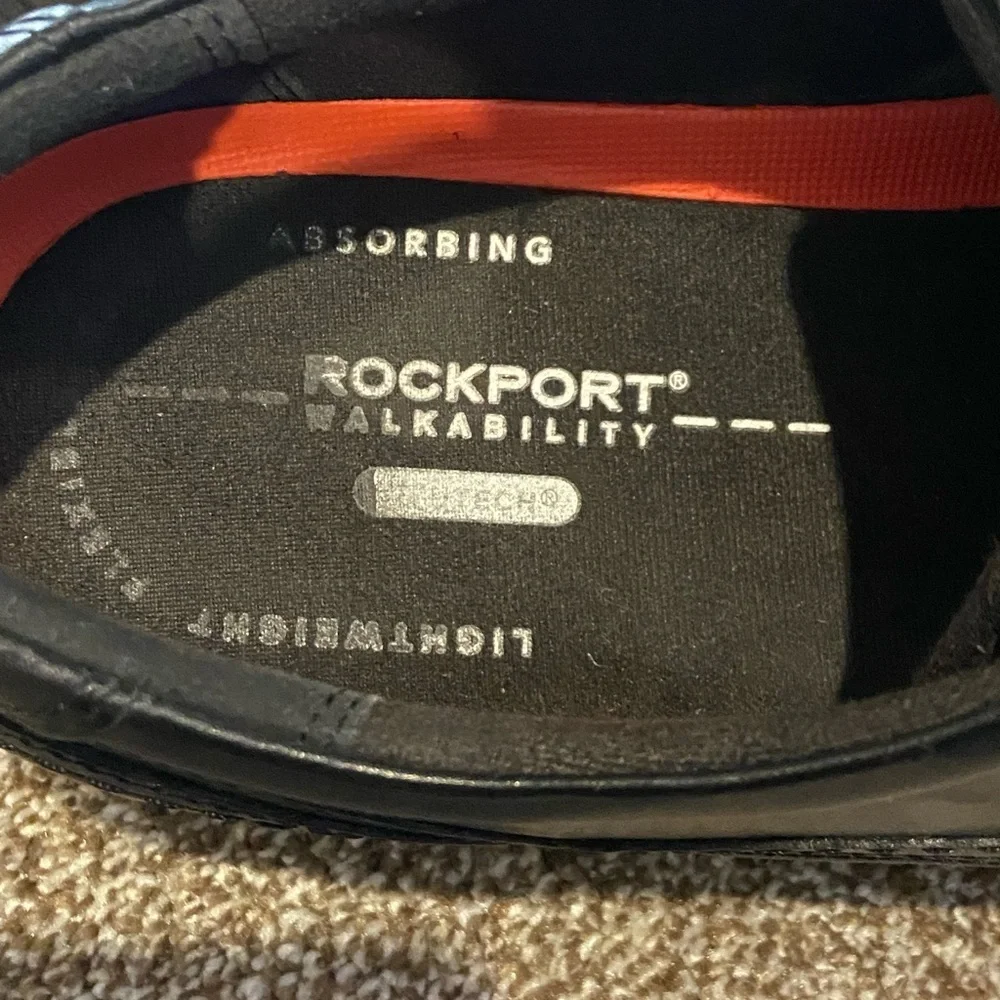 Rockport Walkability Trutech Black Lace Up Men's Shoes SL2 Apron Toe Size 12